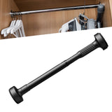 Maxbell Maxbell Adjustable Closet Rod Sturdy Curtain Rod for Balcony Bedroom Hanging Clothes 0.5 to 0.8m Black