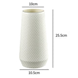 Maxbell Maxbell Modern Art Plastic Flower Vase Table Ornament for Kitchen Office Decor White