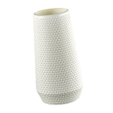Maxbell Maxbell Modern Art Plastic Flower Vase Table Ornament for Kitchen Office Decor White