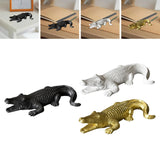 Maxbell Maxbell Crocodile Figurine Souvenirs Ornament Crafts Resin for Table Bedroom Balcony black