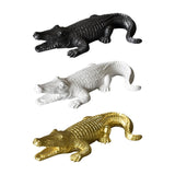 Maxbell Maxbell Crocodile Figurine Souvenirs Ornament Crafts Resin for Table Bedroom Balcony black