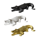 Maxbell Maxbell Crocodile Figurine Souvenirs Ornament Crafts Resin for Table Bedroom Balcony black