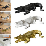 Maxbell Maxbell Crocodile Figurine Souvenirs Ornament Crafts Resin for Table Bedroom Balcony black