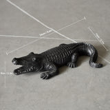 Maxbell Maxbell Crocodile Figurine Souvenirs Ornament Crafts Resin for Table Bedroom Balcony black
