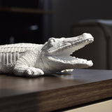 Maxbell Maxbell Crocodile Figurine Souvenirs Ornament Crafts Resin for Table Bedroom Balcony black