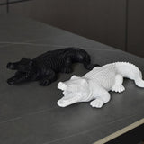 Maxbell Maxbell Crocodile Figurine Souvenirs Ornament Crafts Resin for Table Bedroom Balcony black