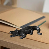 Maxbell Maxbell Crocodile Figurine Souvenirs Ornament Crafts Resin for Table Bedroom Balcony black