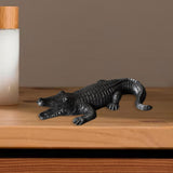 Maxbell Maxbell Crocodile Figurine Souvenirs Ornament Crafts Resin for Table Bedroom Balcony black