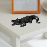 Maxbell Maxbell Crocodile Figurine Souvenirs Ornament Crafts Resin for Table Bedroom Balcony black