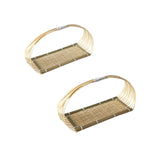 Bamboo Basket Decorative Display Basket for Picnic Cafe Kitchen Organization M