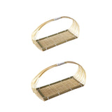 Bamboo Basket Decorative Display Basket for Picnic Cafe Kitchen Organization M