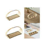 Bamboo Basket Decorative Display Basket for Picnic Cafe Kitchen Organization M