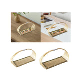 Bamboo Basket Decorative Display Basket for Picnic Cafe Kitchen Organization M