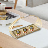 Bamboo Basket Decorative Display Basket for Picnic Cafe Kitchen Organization M