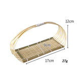Bamboo Basket Decorative Display Basket for Picnic Cafe Kitchen Organization M
