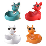 Maxbell Maxbell Dog Statue with Storage Tray Resin Candy Tray for Bedroom TV Cabinet Desktop Green