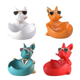 Maxbell Maxbell Dog Statue with Storage Tray Resin Candy Tray for Bedroom TV Cabinet Desktop Green