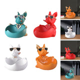 Maxbell Maxbell Dog Statue with Storage Tray Resin Candy Tray for Bedroom TV Cabinet Desktop Green