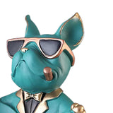 Maxbell Maxbell Dog Statue with Storage Tray Resin Candy Tray for Bedroom TV Cabinet Desktop Green