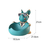 Maxbell Maxbell Dog Statue with Storage Tray Resin Candy Tray for Bedroom TV Cabinet Desktop Green
