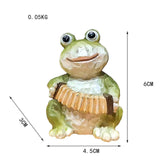 Maxbell Maxbell Frog Garden Statue Wear Resistant Outdoor Decoration for Shelves Garden Yard Play the Accordion