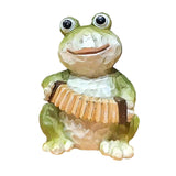 Maxbell Maxbell Frog Garden Statue Wear Resistant Outdoor Decoration for Shelves Garden Yard Play the Accordion