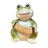 Maxbell Maxbell Frog Garden Statue Wear Resistant Outdoor Decoration for Shelves Garden Yard Play the Accordion