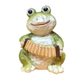 Maxbell Maxbell Frog Garden Statue Wear Resistant Outdoor Decoration for Shelves Garden Yard Play the Accordion