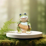 Maxbell Maxbell Frog Garden Statue Wear Resistant Outdoor Decoration for Shelves Garden Yard Play the Accordion