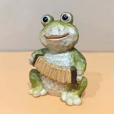 Maxbell Maxbell Frog Garden Statue Wear Resistant Outdoor Decoration for Shelves Garden Yard Play the Accordion