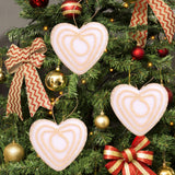Maxbell Maxbell 3Pcs DIY Christmas Tree Pendants Ornaments Wreath Decorative Hanging Baubles Heart
