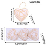 Maxbell Maxbell 3Pcs DIY Christmas Tree Pendants Ornaments Wreath Decorative Hanging Baubles Heart