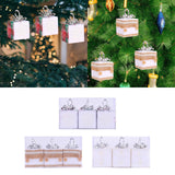 3 Pieces Christmas Tree Hanging Ornaments for Wedding Birthday Window Scenes Linen