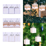 3 Pieces Christmas Tree Hanging Ornaments for Wedding Birthday Window Scenes Linen