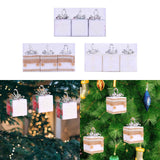 3 Pieces Christmas Tree Hanging Ornaments for Wedding Birthday Window Scenes Linen