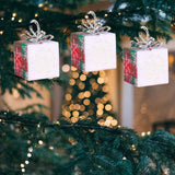 3 Pieces Christmas Tree Hanging Ornaments for Wedding Birthday Window Scenes Linen