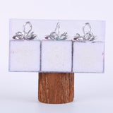 3 Pieces Christmas Tree Hanging Ornaments for Wedding Birthday Window Scenes Linen