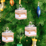 3 Pieces Christmas Tree Hanging Ornaments for Wedding Birthday Window Scenes Hemp Rope