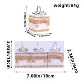 3 Pieces Christmas Tree Hanging Ornaments for Wedding Birthday Window Scenes Hemp Rope