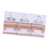 3 Pieces Christmas Tree Hanging Ornaments for Wedding Birthday Window Scenes Hemp Rope