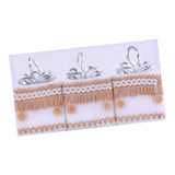 3 Pieces Christmas Tree Hanging Ornaments for Wedding Birthday Window Scenes Hemp Rope