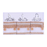 3 Pieces Christmas Tree Hanging Ornaments for Wedding Birthday Window Scenes Hemp Rope