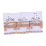 3 Pieces Christmas Tree Hanging Ornaments for Wedding Birthday Window Scenes Hemp Rope