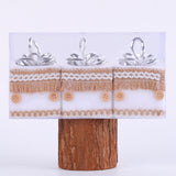 3 Pieces Christmas Tree Hanging Ornaments for Wedding Birthday Window Scenes Hemp Rope