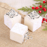 3 Pieces Christmas Tree Hanging Ornaments for Wedding Birthday Window Scenes Round Beads