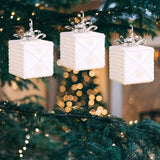 3 Pieces Christmas Tree Hanging Ornaments for Wedding Birthday Window Scenes Round Beads