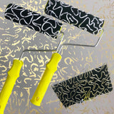Maxbell Patterned Paint Roller Small 7" Wall Painting Roller for Doors Cupboard Wall