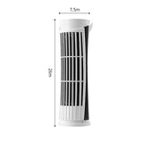 Small Desktop Plug in Fan Night Light USB Desk Fan for Office Living Room Home White