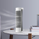 Small Desktop Plug in Fan Night Light USB Desk Fan for Office Living Room Home White
