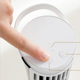 Small Desktop Plug in Fan Night Light USB Desk Fan for Office Living Room Home White